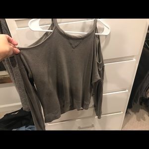 Bcbg cold shoulder sweatshirt